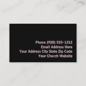 Drie Kruizen Roze Zonsopgang Kerk Visitekaartje (Achterkant)