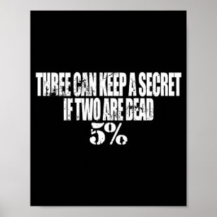 Drie Kunnen Een Geheim Bewaren Als Twee Dood Zijn Poster