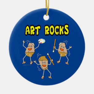 Drie Kunst Rocks Keramisch Ornament