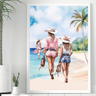 Drie Kustkoeienmeisjes Tropical Island Poster