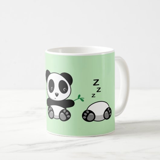 Drie Kute Little Pandas op Green Koffiemok (Voorkant rechts)