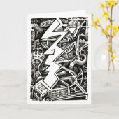 Drie kwart kaart (Gele Bloem)