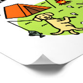 Drie Labradors Camping Poster (Hoek)