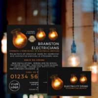 Drie lampen, elektricien