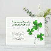Drie LEF Clovers Invitation Kaart (Staand voorkant)