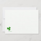 Drie LEF Clovers Invitation Kaart (Achterkant)