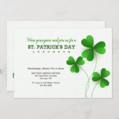 Drie LEF Clovers Invitation Kaart (Voorkant / Achterkant)