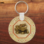 Drie Legged Lucky Money Frog/Toad Feng-shui Sleutelhanger (Voorkant)