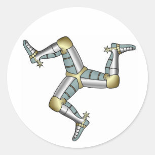 Drie leggen van Man Ronde Sticker