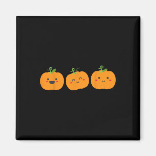 Drie leuke pompoenen voor kinderen halloween en he magneet