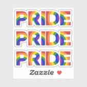 Drie LGBTQ Pride Rainbow Sticker (Vel)