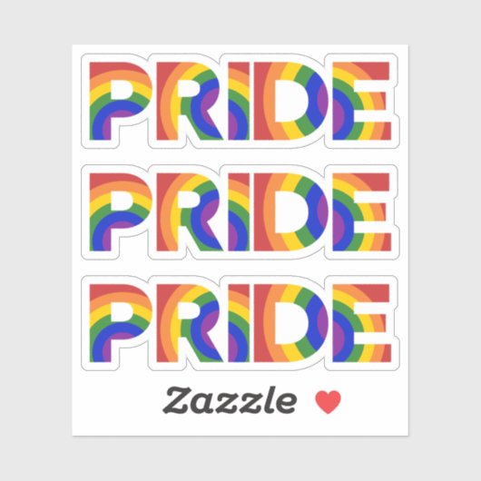 Drie LGBTQ Pride Rainbow Sticker (Vel)