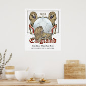 Drie Lions Pride of England Football Poster (Keuken)