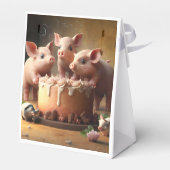 Drie Little Pigs-thema verjaardagsfeestjes Bedankdoosjes (Achterkant)