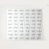 Drie logo's Step & Repeat-bedrijfsgebeurtenis-spon Wandkleed (Voorkant (horizontaal))