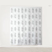 Drie logo's Step & Repeat-bedrijfsgebeurtenis-spon Wandkleed (Voorkant)