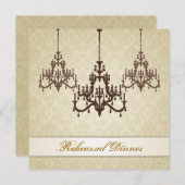 Drie luchters repetitief Dinner Kaart (Voorkant / Achterkant)