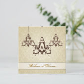 Drie luchters repetitief Dinner Kaart (Staand voorkant)