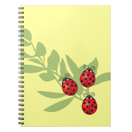 Drie Lucky Ladybugs Notitieboek (Voorkant)