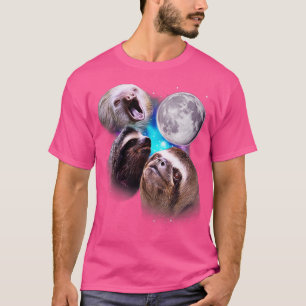 Drie luiaarsjes huilen bij de maan t-shirt