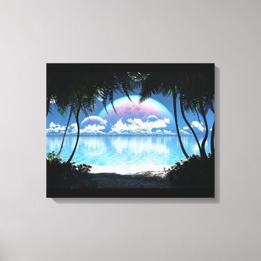 Drie maanbaai (dag) canvas afdruk (Voorkant)