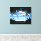 Drie maanbaai (dag) canvas afdruk (Insitu (Houten vloer))