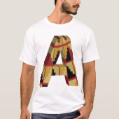 Drie maatletter A T-shirt (Voorkant)