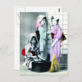 Drie Maids briefkaart reproductie (Voorkant / Achterkant)