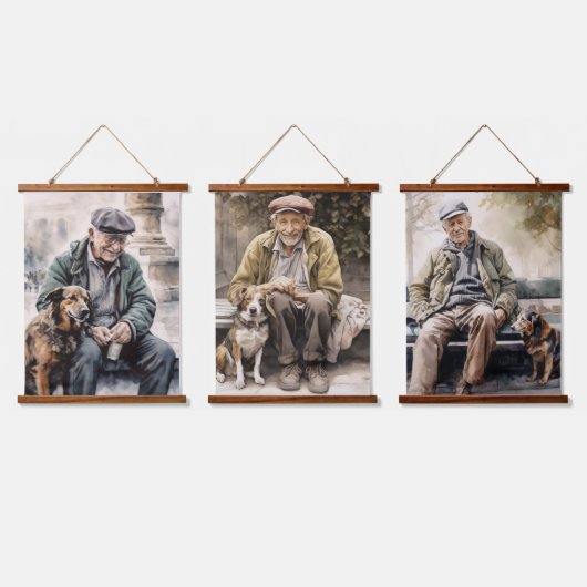 Drie Mannen Hangend Wandkleed (Driedubbel)