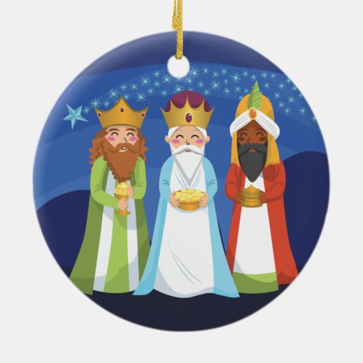 Drie Mannen Keramisch Ornament (Achterkant)