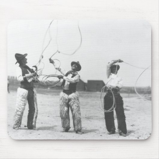 Drie mannen lassoing. muismat (Voorkant)