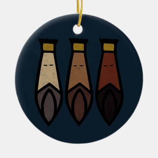 Drie Mannen van Wise. Los Tres Reyes Magos Keramisch Ornament (Voorkant)