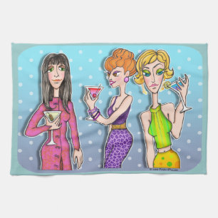 DRIE MARTINI DIVAS Kitchen, Bath, Bar TOWEL Theedoek