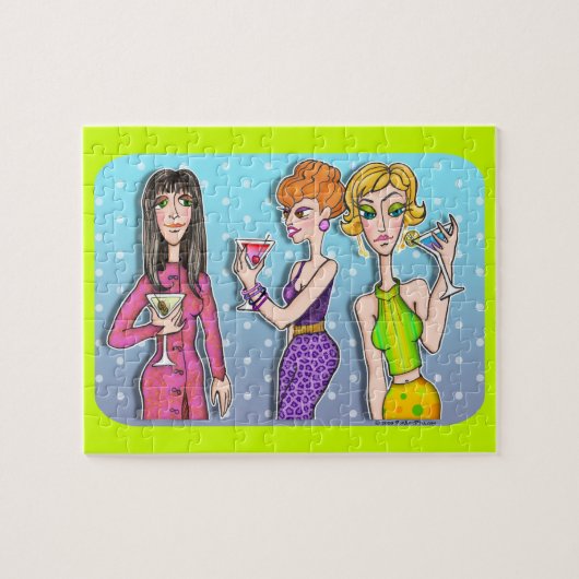 DRIE MARTINI DIVAS PUZZLE OF PUZZLE GIFT SET LEGPUZZEL (Horizontaal)