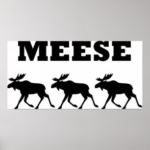 Drie Meese Funny Poster