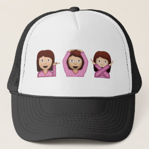 Drie meisjes Emoji Trucker Pet