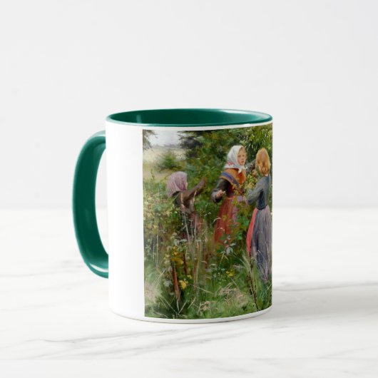 Drie Meisjes Pickende bramen (door Brendekilde) Mok (Voorkant links)