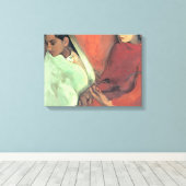 Drie meisjes van Amrita Sher Gil Canvas Afdruk (Insitu (Houten vloer))