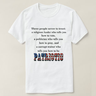 Drie mensen vertrouwen nooit: t-shirt