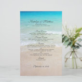 Drie menu Aangepaste Beach Weddenschap met bomen (Staand voorkant)