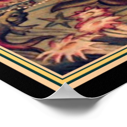 "Drie Mermaids"  Deco Chiostri Print (Hoek)