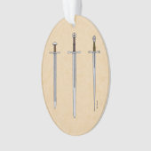 Drie middeleeuwse zwaarden 2016 ornament (voorkant)