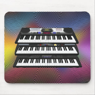Drie moderne toetsenborden: Synthesizers: Mousepad Muismat