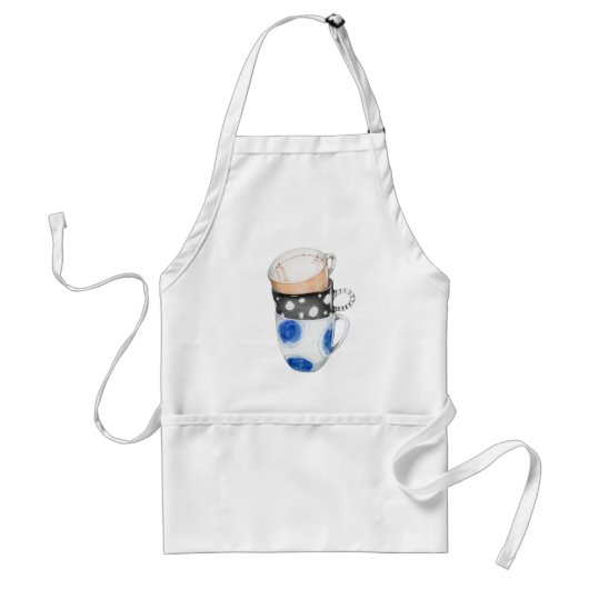 Drie Mokken Apron Standaard Schort (Voorkant)
