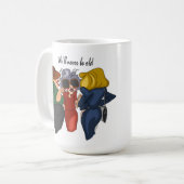 Drie Mokken van de Cartoon van Gossipers (Voorkant links)