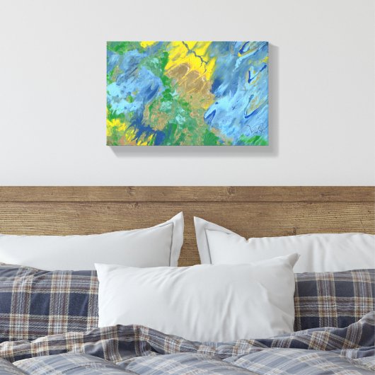 "Drie Monsters" acryl schilderij Canvas Afdruk (Insitu (Slaapkamer))