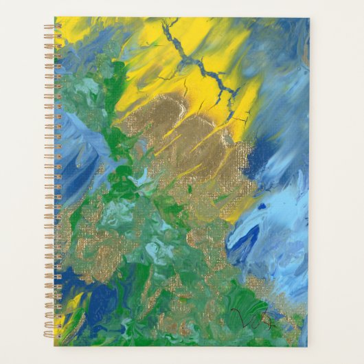 "Drie Monsters" acryl schilderij Planner (Voorkant)