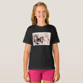 Drie mooie en schattige kittens waterverf t-shirt (Voorkant volledig)