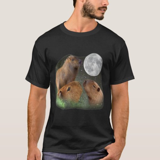Drie Moon Capybaras T-shirt (Voorkant)