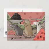Drie muizen. briefkaart (Voorkant / Achterkant)